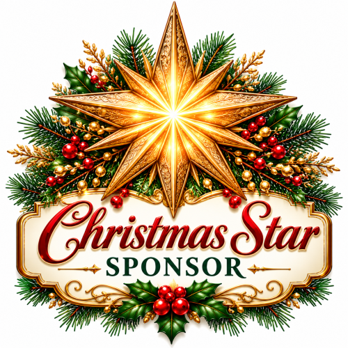 image shows sponsor badge for Christmas at Waccamaw Holiday Market