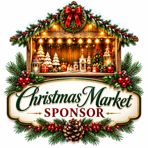 image shows sponsor badge for Christmas at Waccamaw Holiday Market